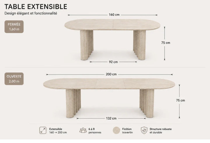 Table extensible Salève