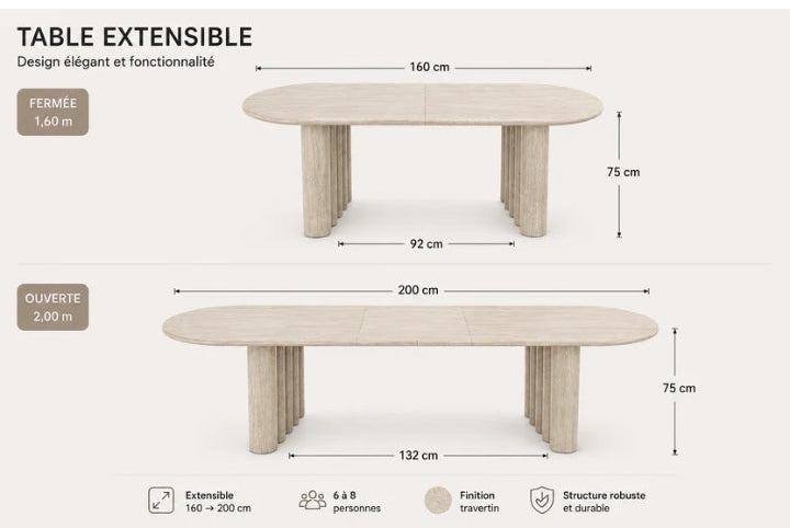 Table extensible Salève